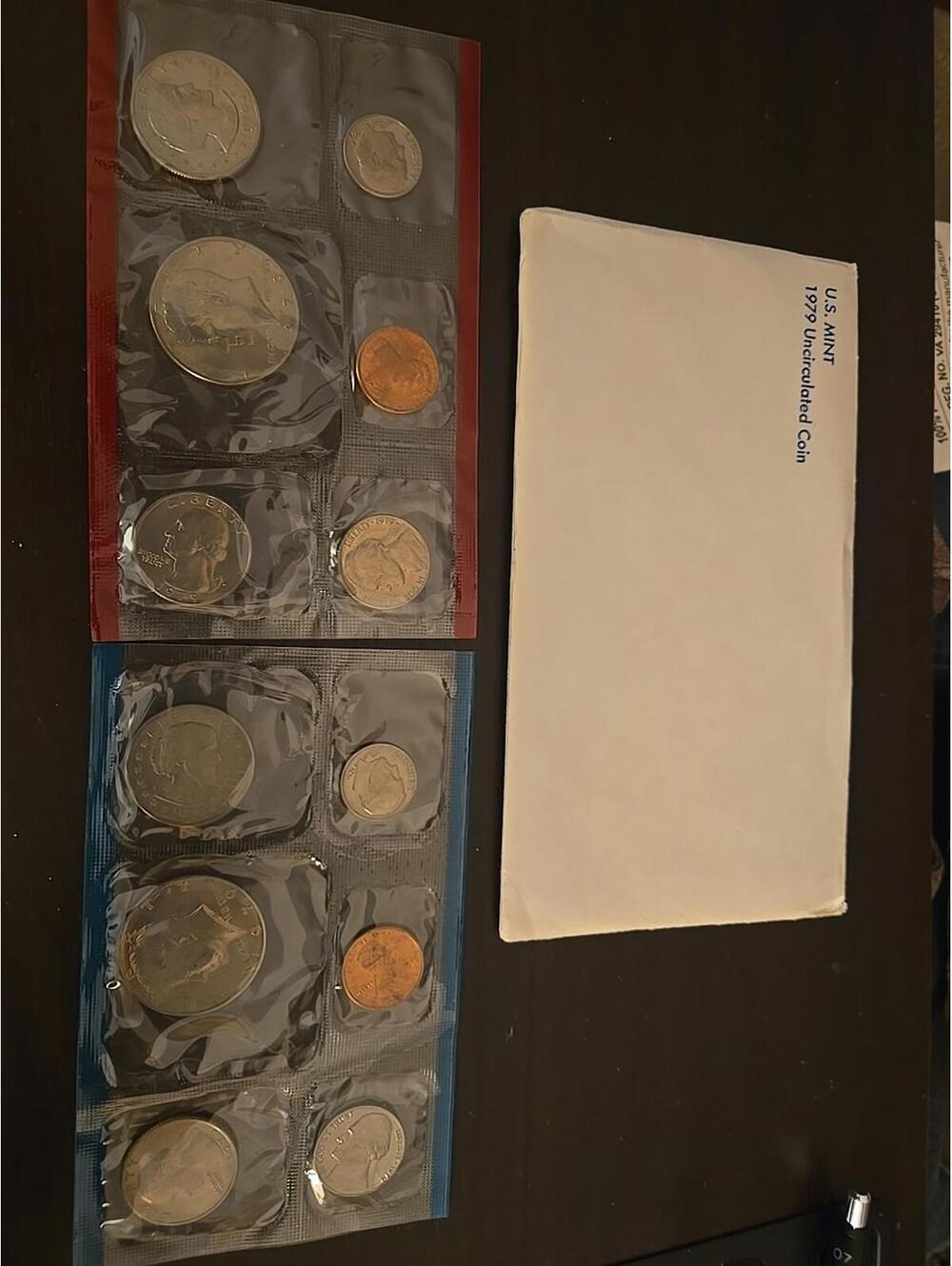 1979 P&D Mint Set with 12 Brilliant Uncirculated US Coins & Envelope (12 Coins)